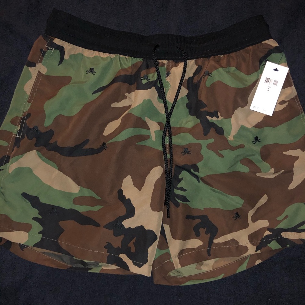 Polo Camouflage Skull Swim Trunks